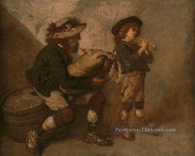 pifferaro et son fils figure peintre Thomas Couture Peintures à l'huile
